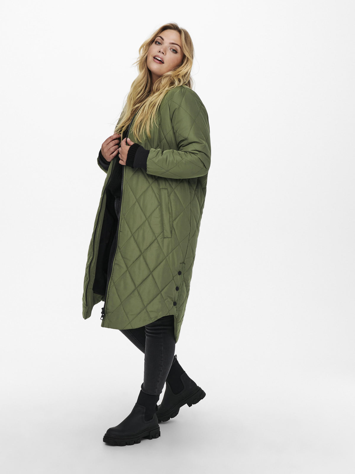 CarCarrot Long Quilted Jacket-Pluspige