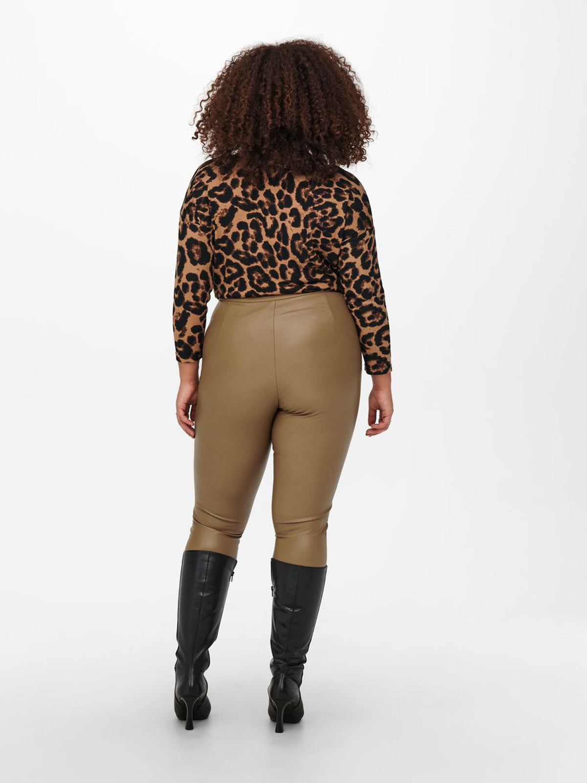 CarHanna Faux Leather Leggings-Pluspige