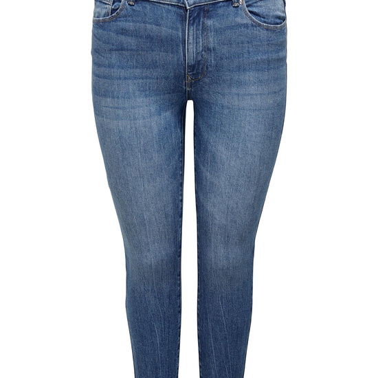 Skinny jeans med rå detaljer fra Carmakoma-Pluspige