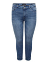 Skinny jeans med rå detaljer fra Carmakoma-Pluspige