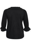 Flot bluse med flæsedetaljer fra Kaffe Curve-Pluspige