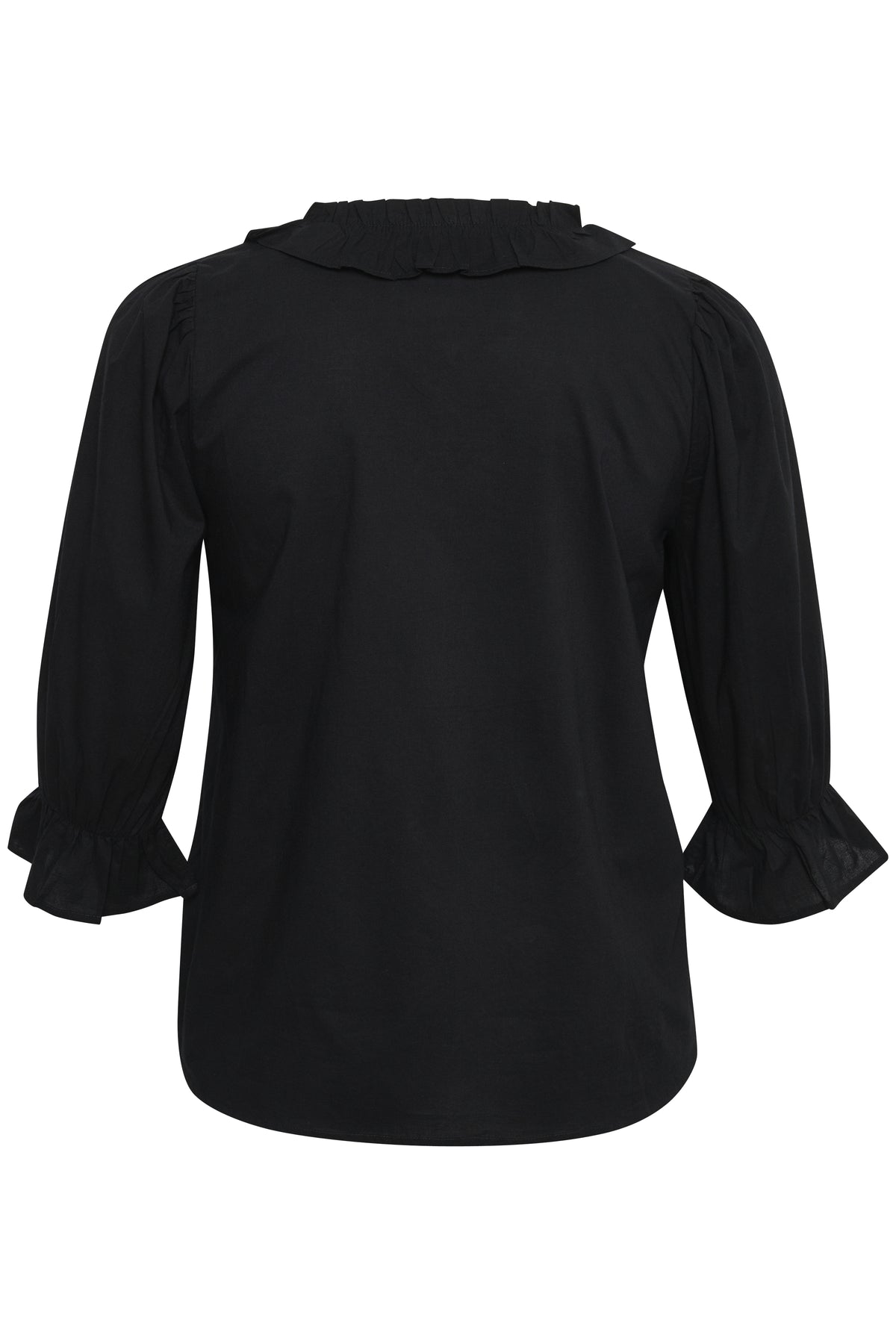 Flot bluse med flæsedetaljer fra Kaffe Curve-Pluspige