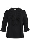 Flot bluse med flæsedetaljer fra Kaffe Curve-Pluspige