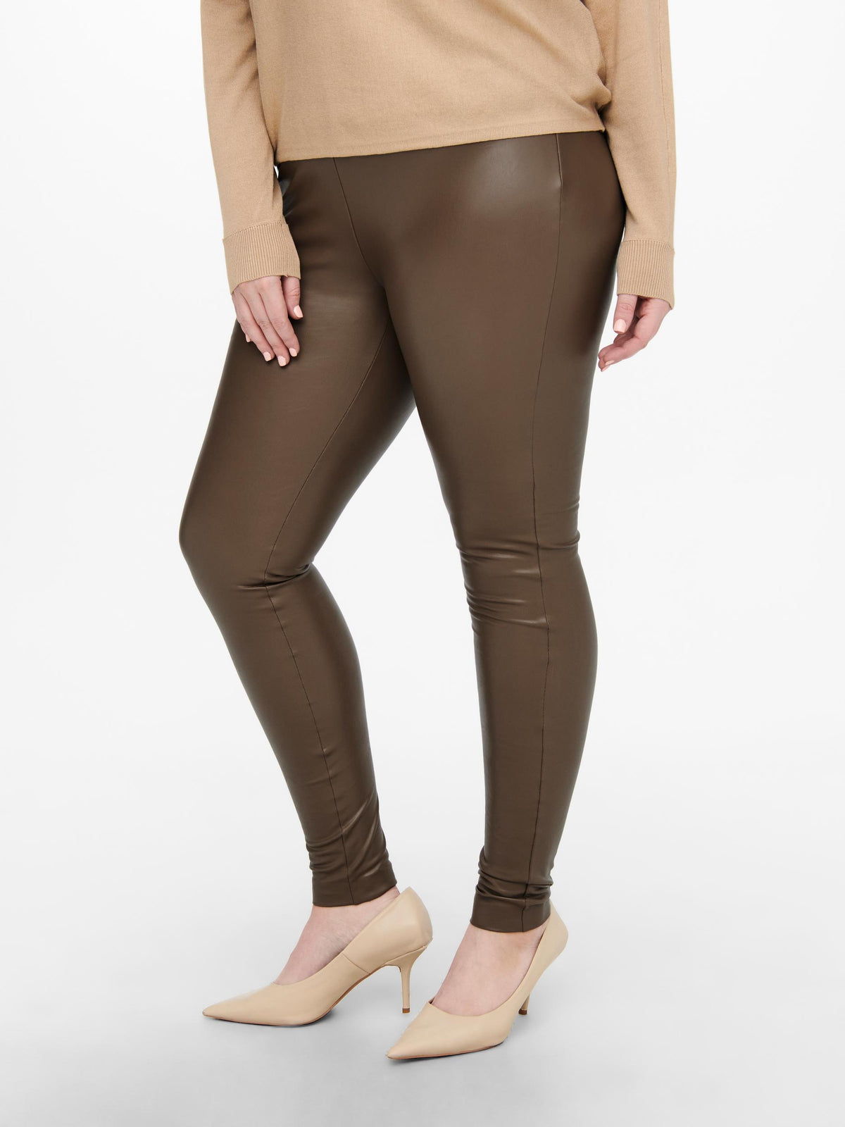 CarHanna Faux Leather Leggings-Pluspige