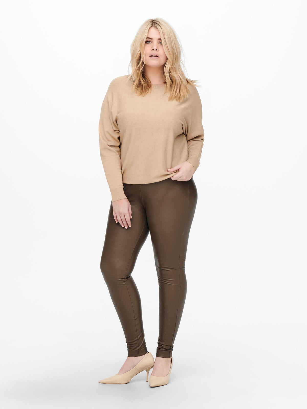 CarHanna Faux Leather Leggings-Pluspige