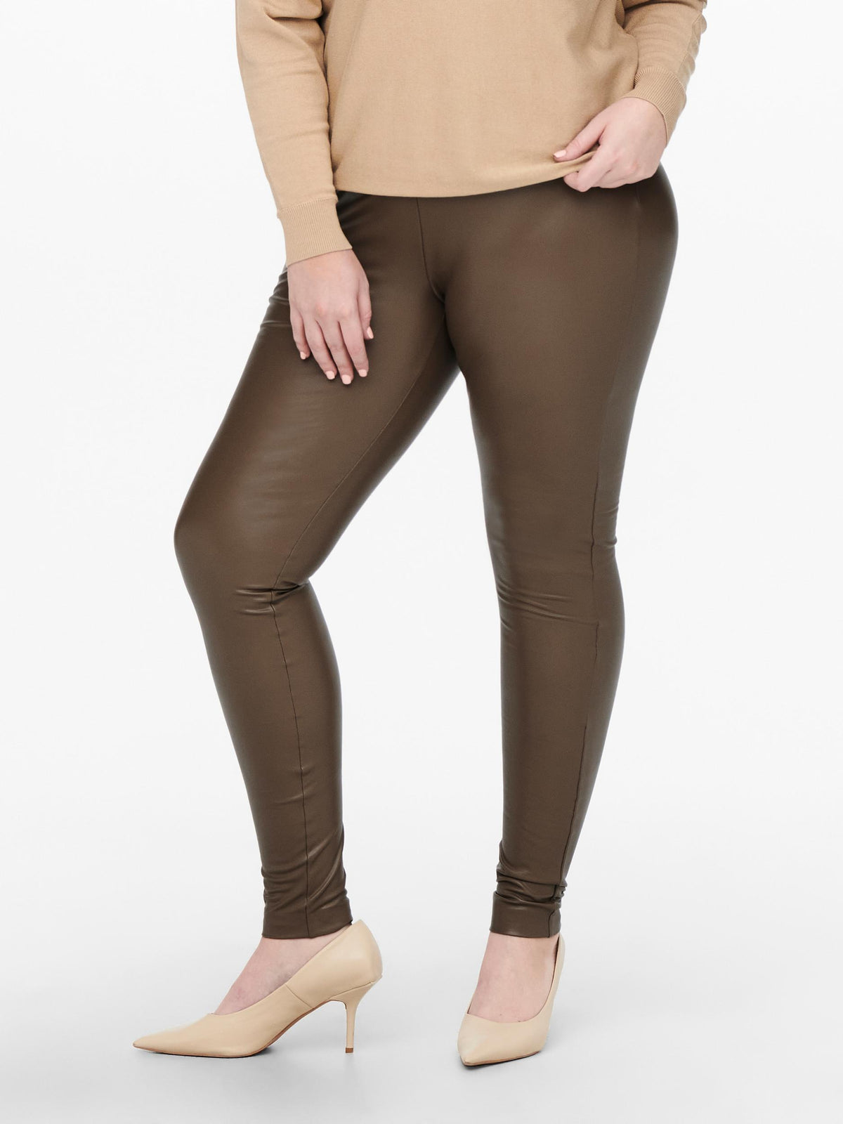 CarHanna Faux Leather Leggings-Pluspige