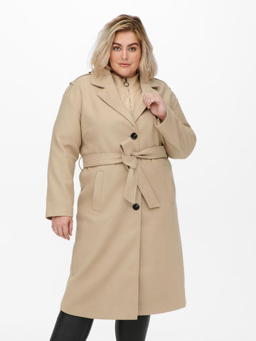 Lang trenchcoat fra Carmakoma-Pluspige