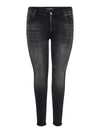 Forvaskede jeans med høj talje fra Carmakoma-Pluspige
