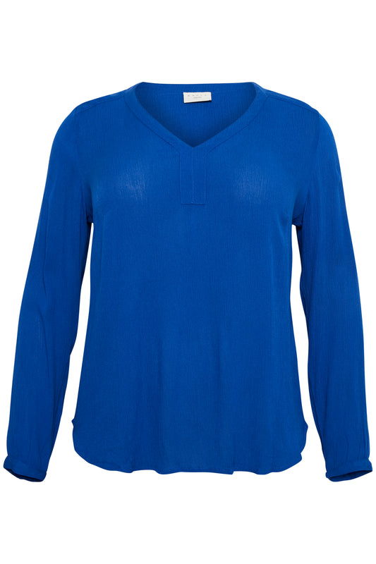 Bluse i crepe-viscose fra Kaffe Curve-Pluspige