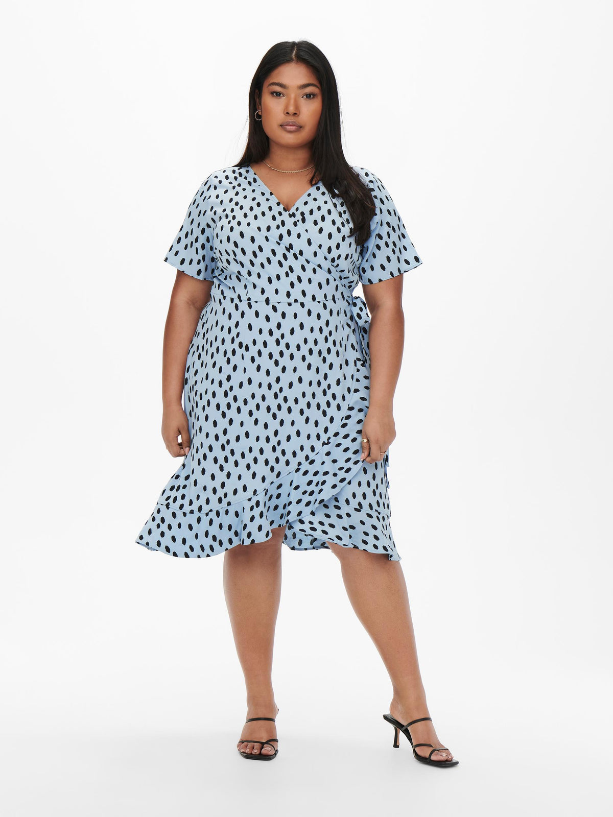 CarLivia Wrap Knee Dress-Pluspige