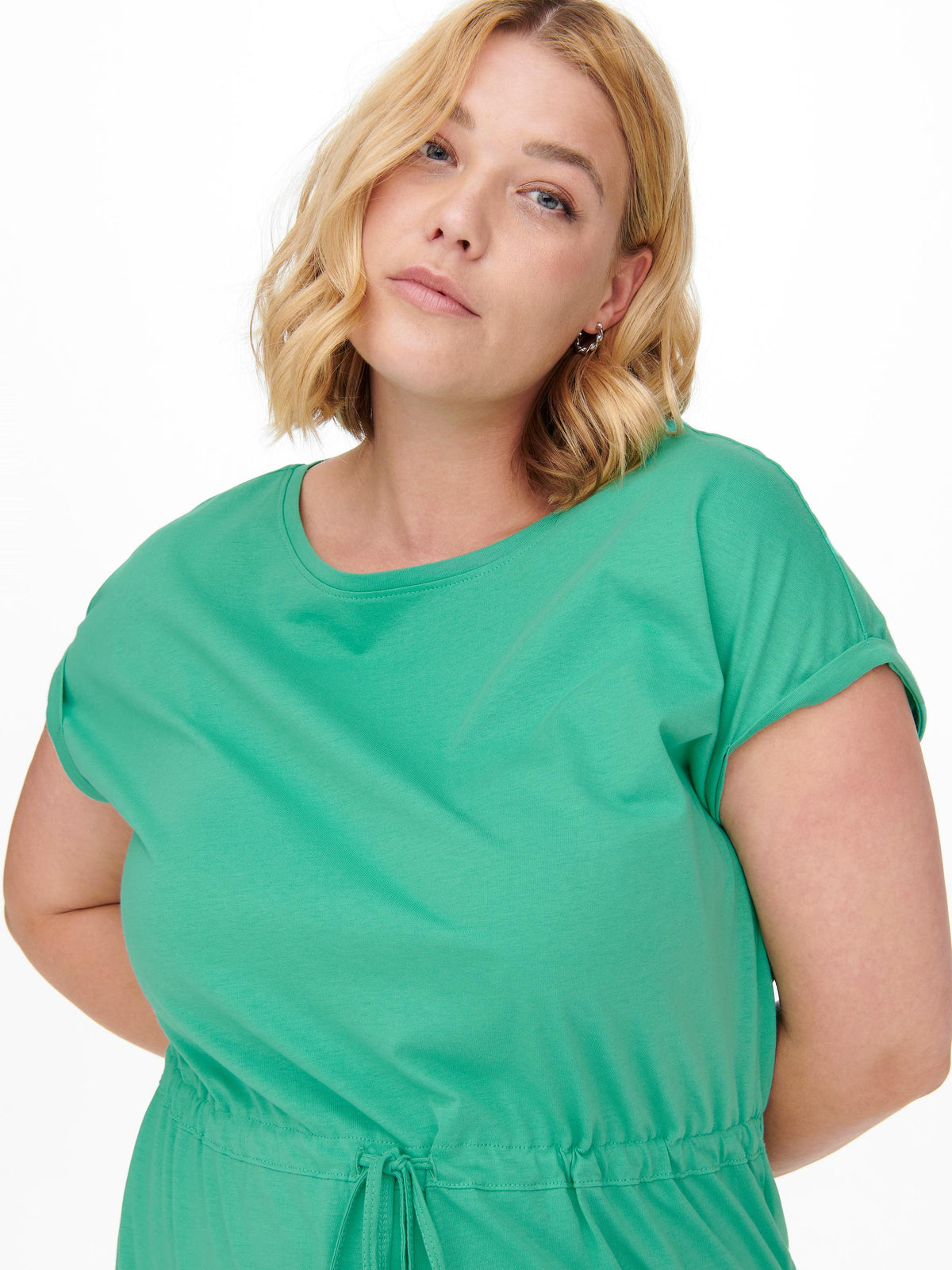 CarApril Knee Dress Solid-Pluspige