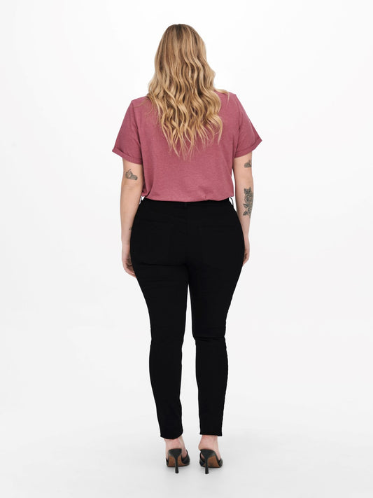CarHuba Skinny Black Jeggings-Pluspige