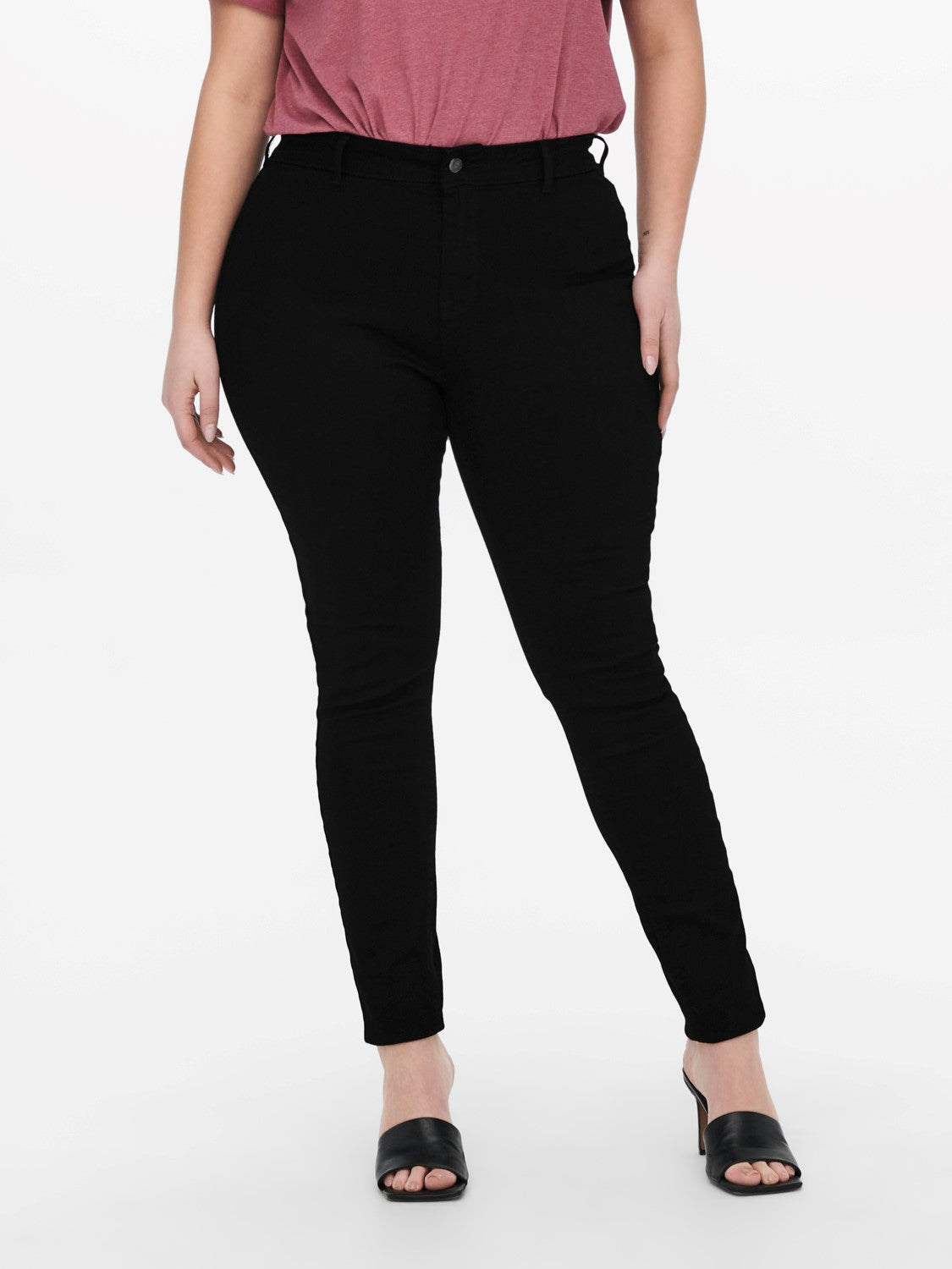 CarHuba Skinny Black Jeggings-Pluspige