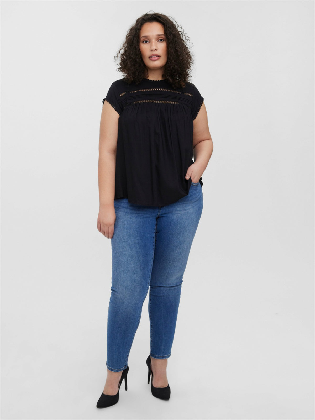 VmDebbie Pleat Top-Pluspige